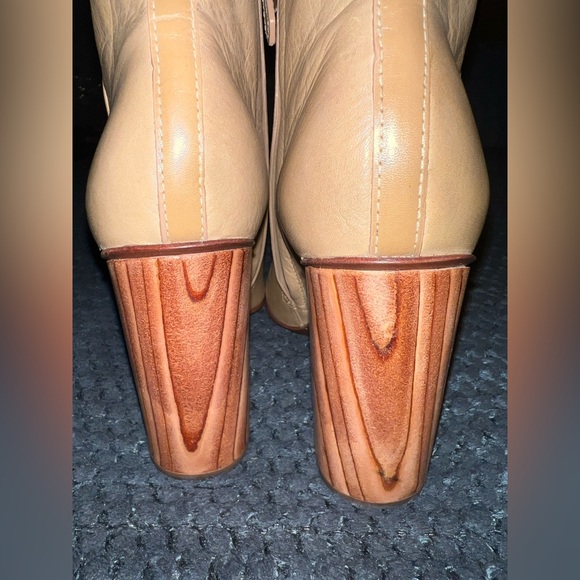 Tory Burch Tan Leather Zip Raya Booties - Picture 6 of 8